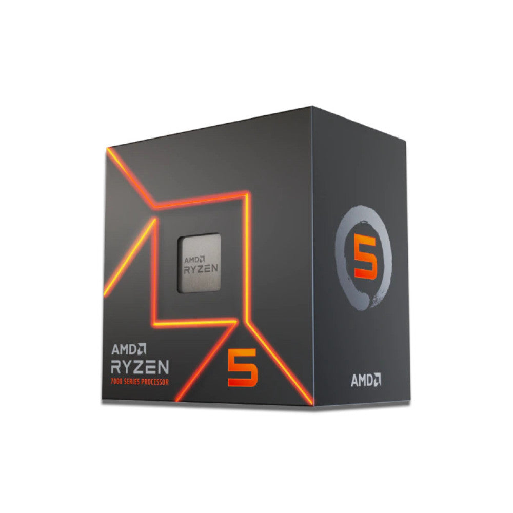 AMD Ryzen 5 7600 Processor with Radeon Graphics (6 Cores, 12 Threads, Max. Boost Clock Up To 5.1GHz, AM5 Socket and 38MB Cache)