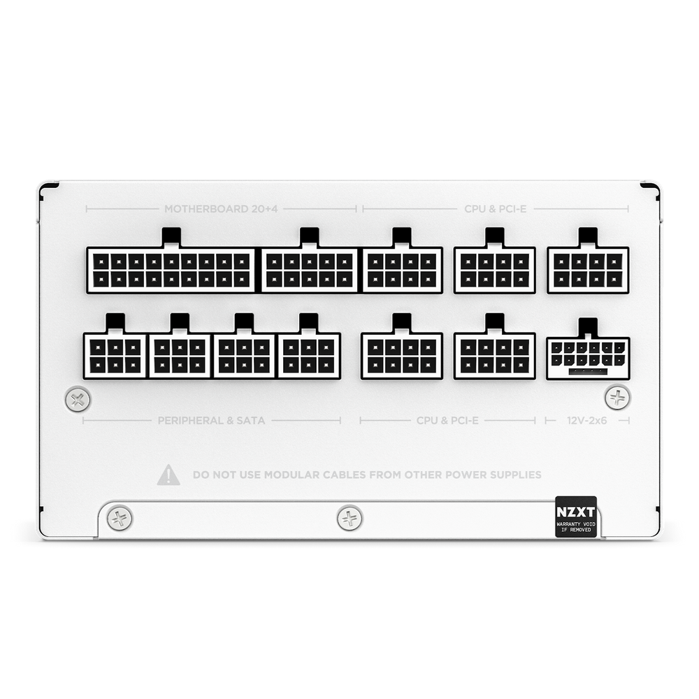 NZXT C1200 Gold ATX 3.1 1200 Watt 80 PLUS Gold Fully Modular Power Supply (White)
