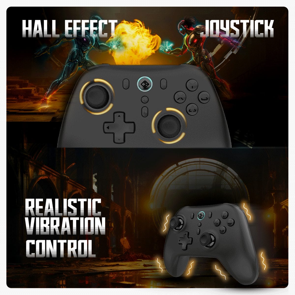 Cosmic Byte Blitz Wireless Plus Wired Black Game Controller