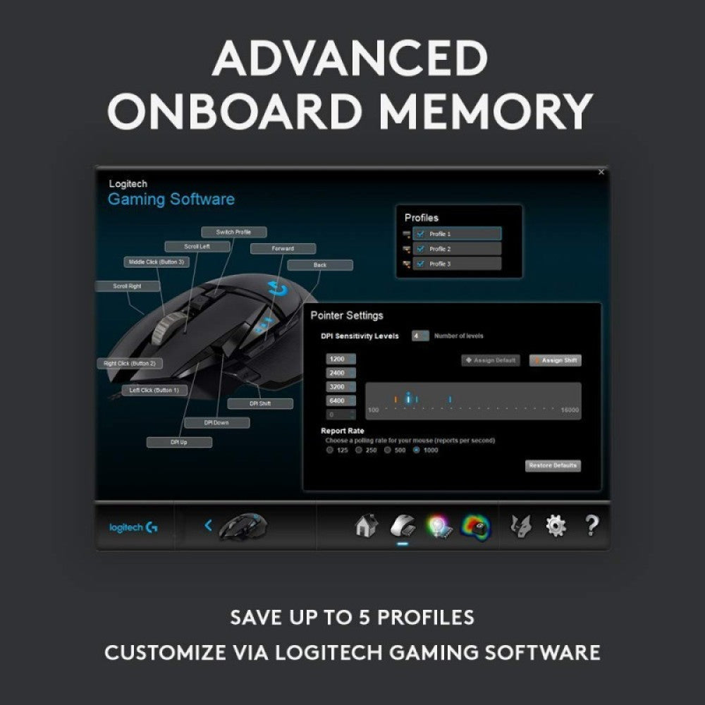 Logitech G502 Hero High Performance Gaming Mouse