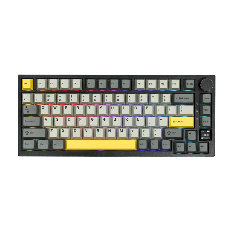Ajazz AK820 PRO Wireless Mechanical Keyboard - Ajazz Gift Switches (Black/Grey/Yellow)