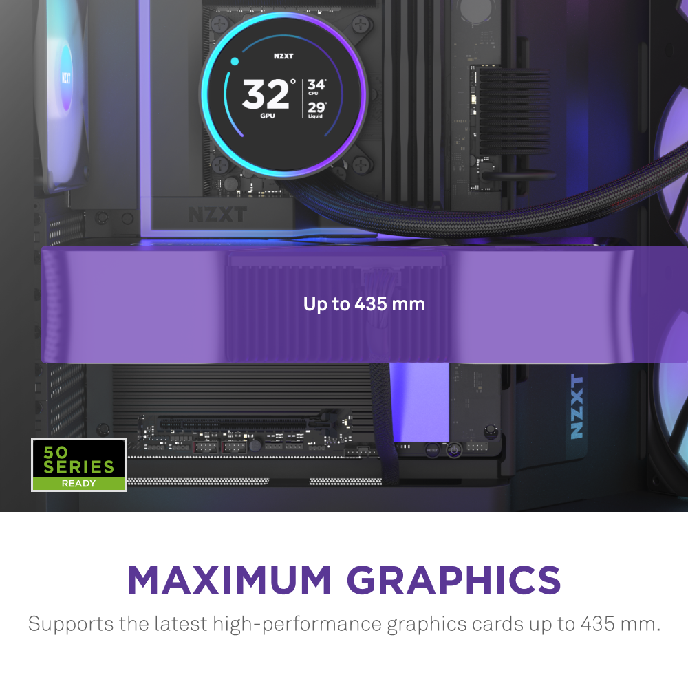 NZXT H9 Flow RGB Plus 2025 Edition E-ATX Mid Tower Case
