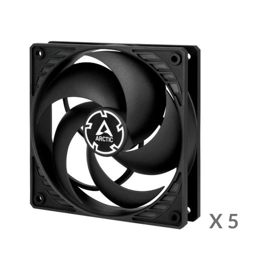 Arctic P12 PWM PST Cabinet Fan (Pack of 5) - Black