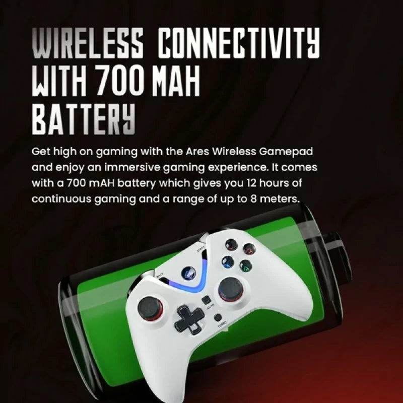 Cosmic Byte Ares Wireless White Game Controller with Magnetic Triggers