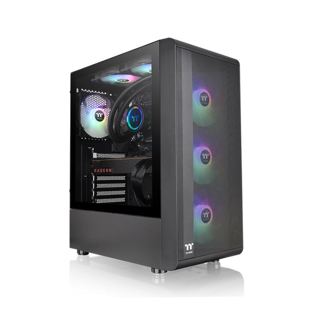 Thermaltake S200 TG ARGB Mid Tower Gaming Cabinet - Black