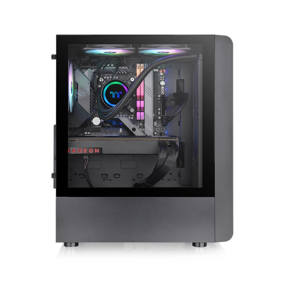 Thermaltake S200 TG ARGB Mid Tower Gaming Cabinet - Black
