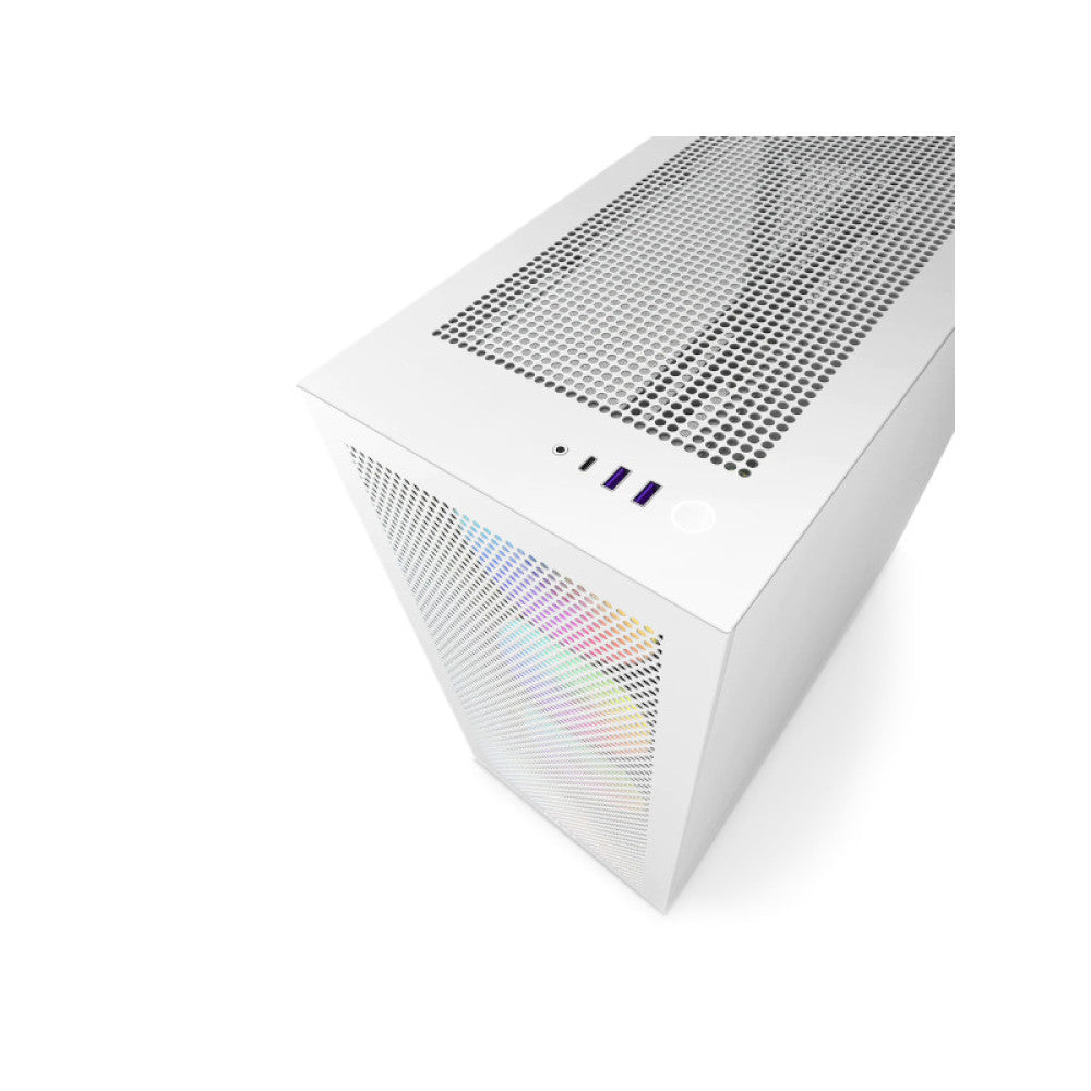 NZXT H7 Flow RGB Mid-Tower Cabinet - White