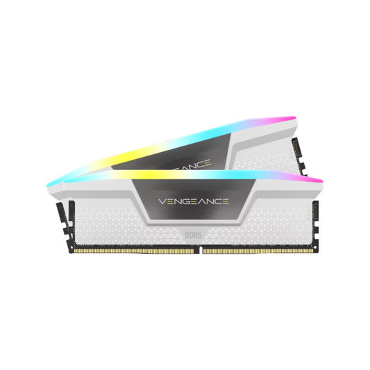 Corsair Vengeance RGB 32GB (16GBX2) DDR5 6000MHz C36 RAM — White
