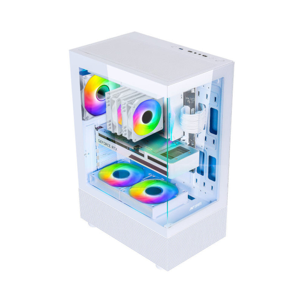 Ant Esports Crystal X2 ARGB (ATX) Mid Tower Gaming Cabinet - White
