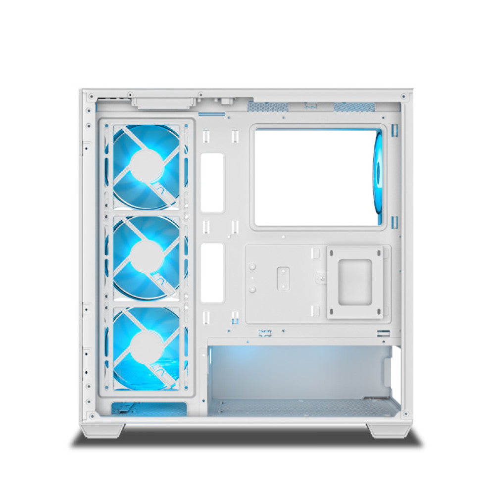 Ant Esports Crystal X7 Mid Tower Gaming Cabinet with Type-C - White