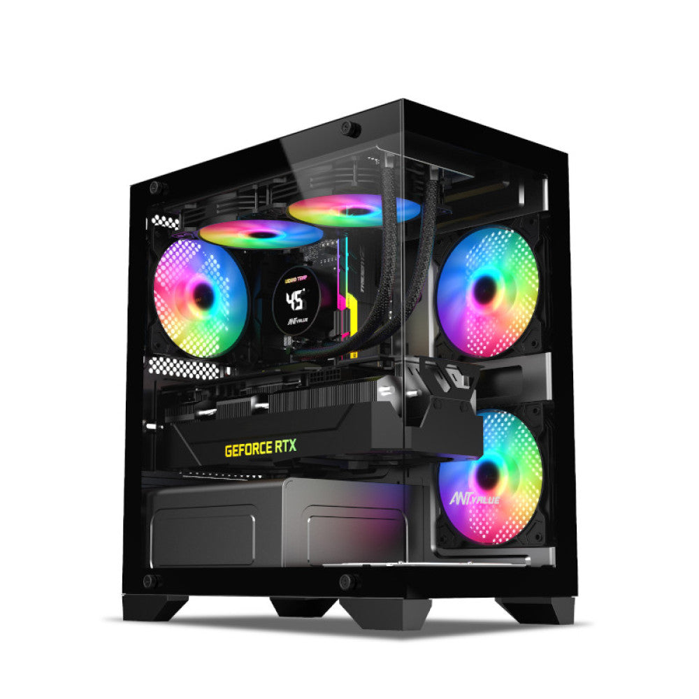Ant Value CV200 Mini-Tower Gaming Cabinet – Black
