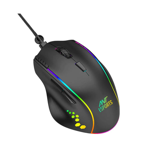 Ant Esports GM600 RGB Wired Gaming Mouse (7200 DPI, Optical Sensor)