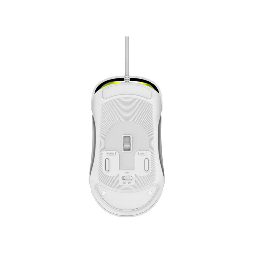Ant Esports GM610 RGB Wired Gaming Mouse (12800 DPI, Optical Sensor) - White
