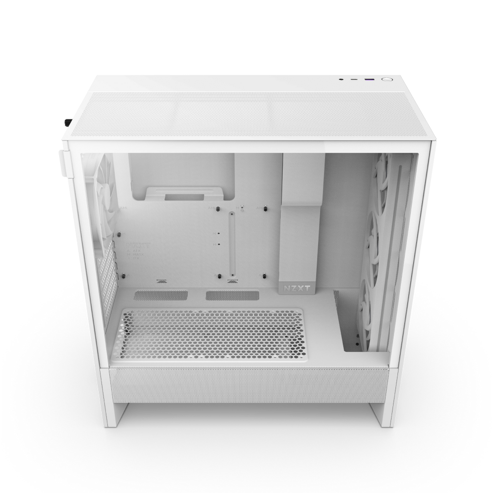 NZXT H5 Flow RGB 2024 Edition E-ATX White Mid Tower Case