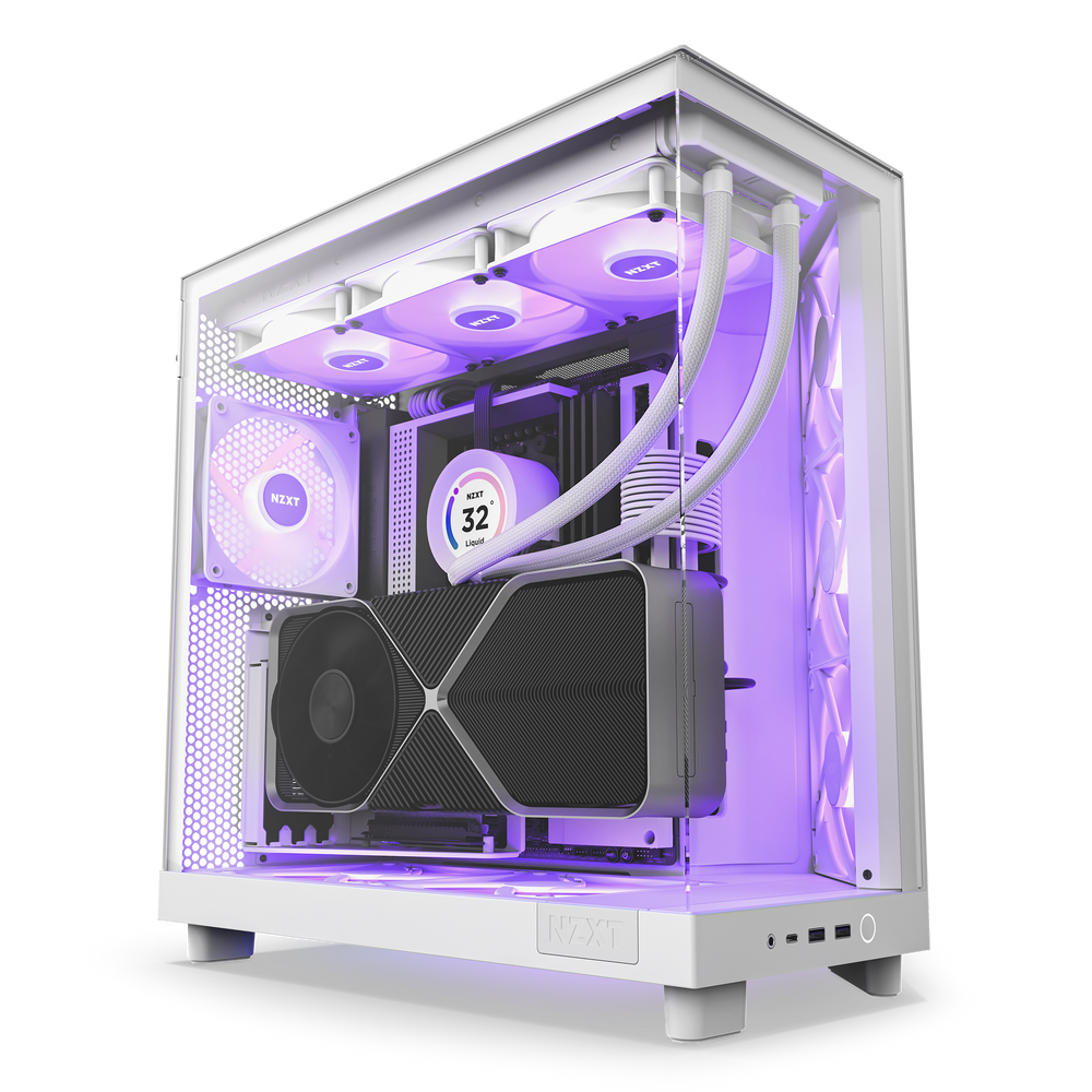 NZXT H6 Flow RGB (ATX) Mid Tower Cabinet (White)