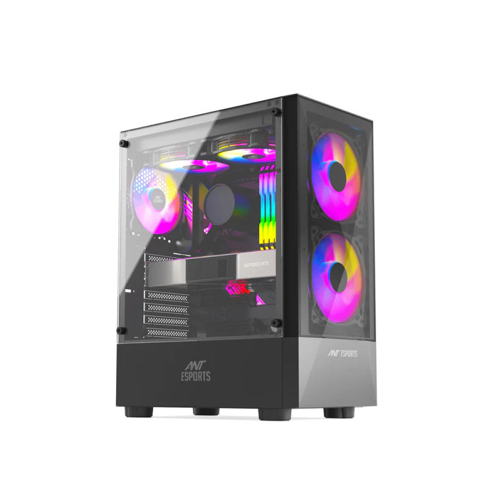Ant Esports ICE-100 (ATX) Mid Tower Gaming Cabinet - Black