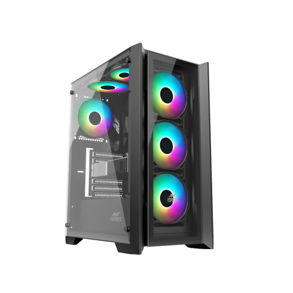 Ant Esports ICE-170TG (ATX) Mid Tower Gaming Cabinet - Black