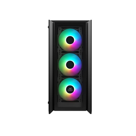 Ant Esports ICE-170TG (ATX) Mid Tower Gaming Cabinet - Black
