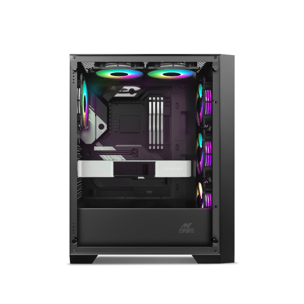 Ant Esports ICE-170TG (ATX) Mid Tower Gaming Cabinet - Black
