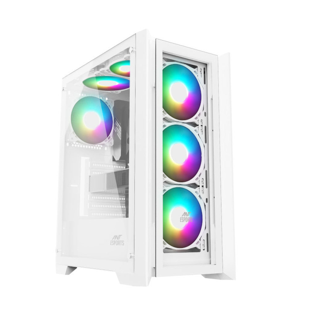 Ant Esports ICE-170TG (ATX) Mid Tower Gaming Cabinet - White