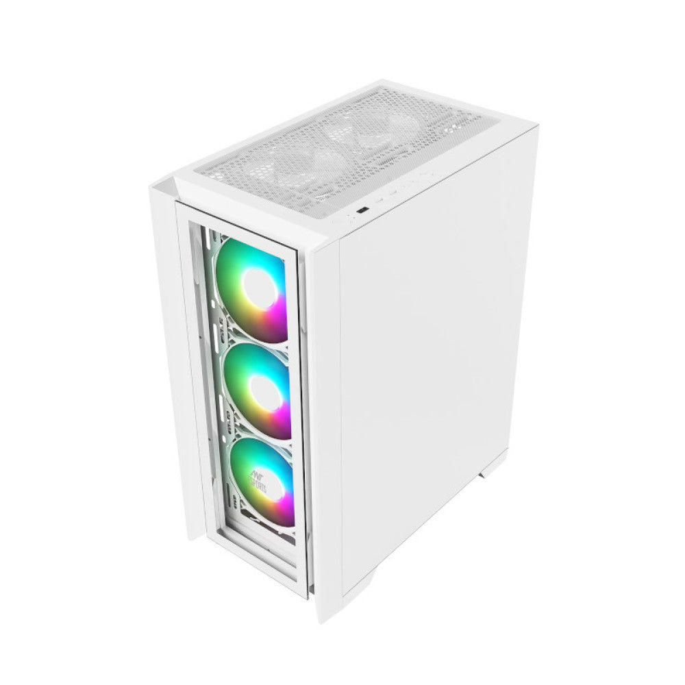 Ant Esports ICE-170TG (ATX) Mid Tower Gaming Cabinet - White