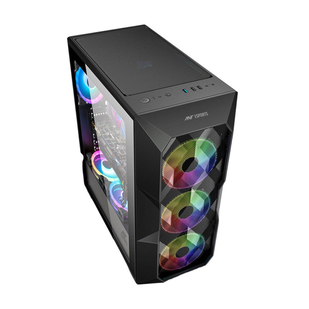 Ant Esports ICE-300 Mesh (ATX) Mid Tower Gaming Cabinet - Black