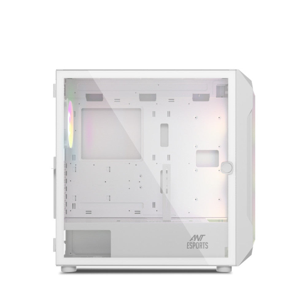 Ant Esports ICE-410TG ARGB (E-ATX) Mid Tower Gaming Cabinet - White