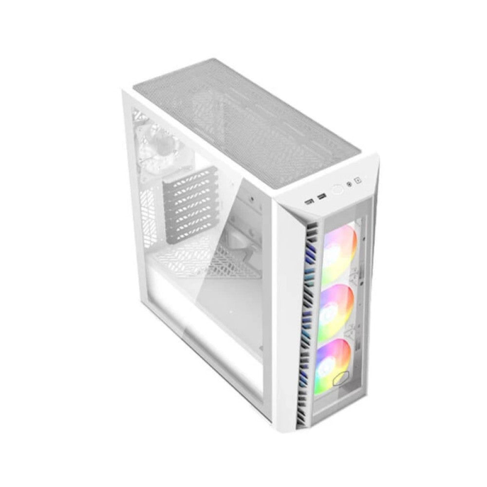 Cooler Master MasterBox 520 Mesh ARGB Mid Tower Cabinet - White