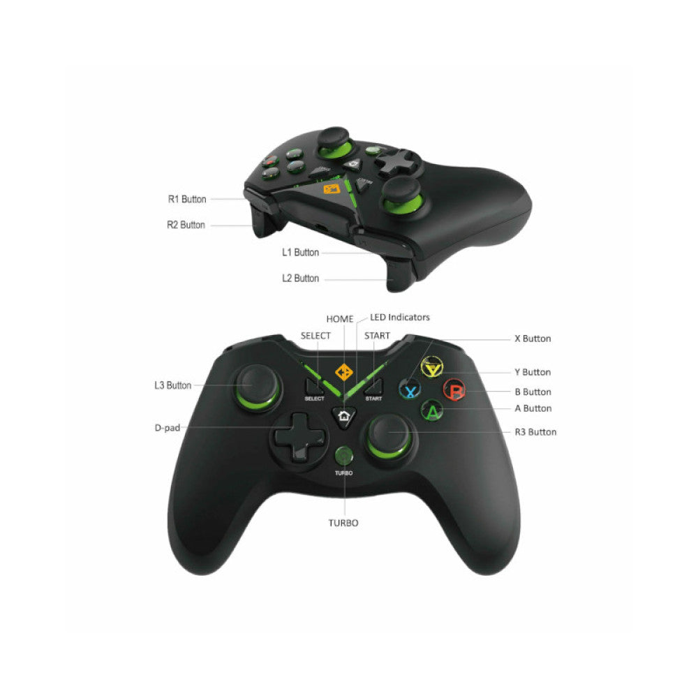 Cosmic Byte C3070W Nebula 2.4G Wireless Gamepad for PC (Black)