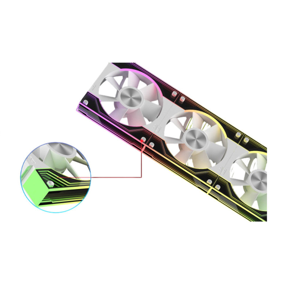 Ant Esports Quartzflow 120mm 3 in 1 ARGB Case Fan Kit – White