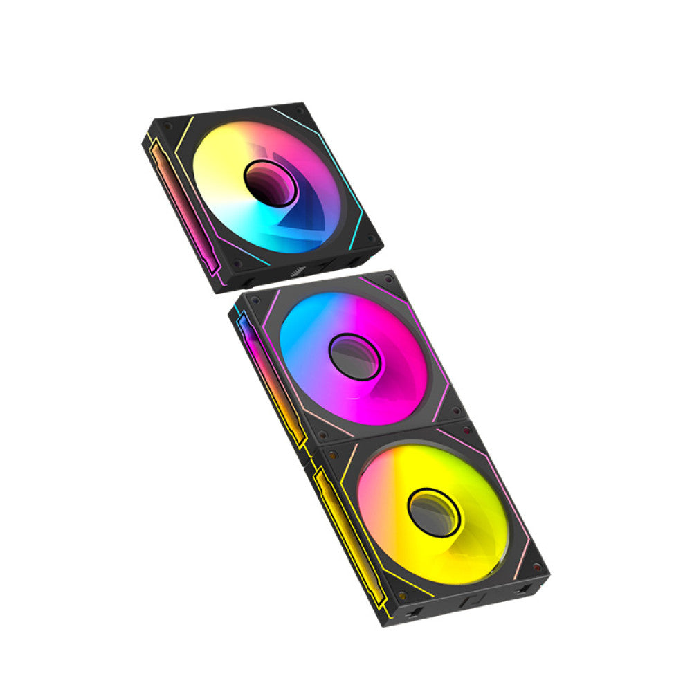 Ant Esports Stackerflow 120mm 3 in 1 ARGB Case Fan Kit – Black