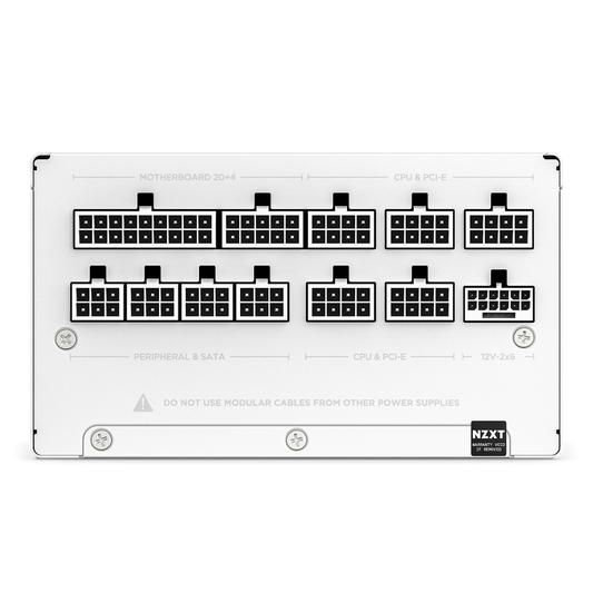 NZXT C1200 Gold ATX 3.1 1200 Watt 80 PLUS Gold Fully Modular Power Supply (White)
