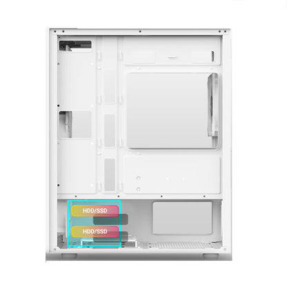 Ant Esports 205 Mini 6F Mid Tower Gaming Cabinet - White