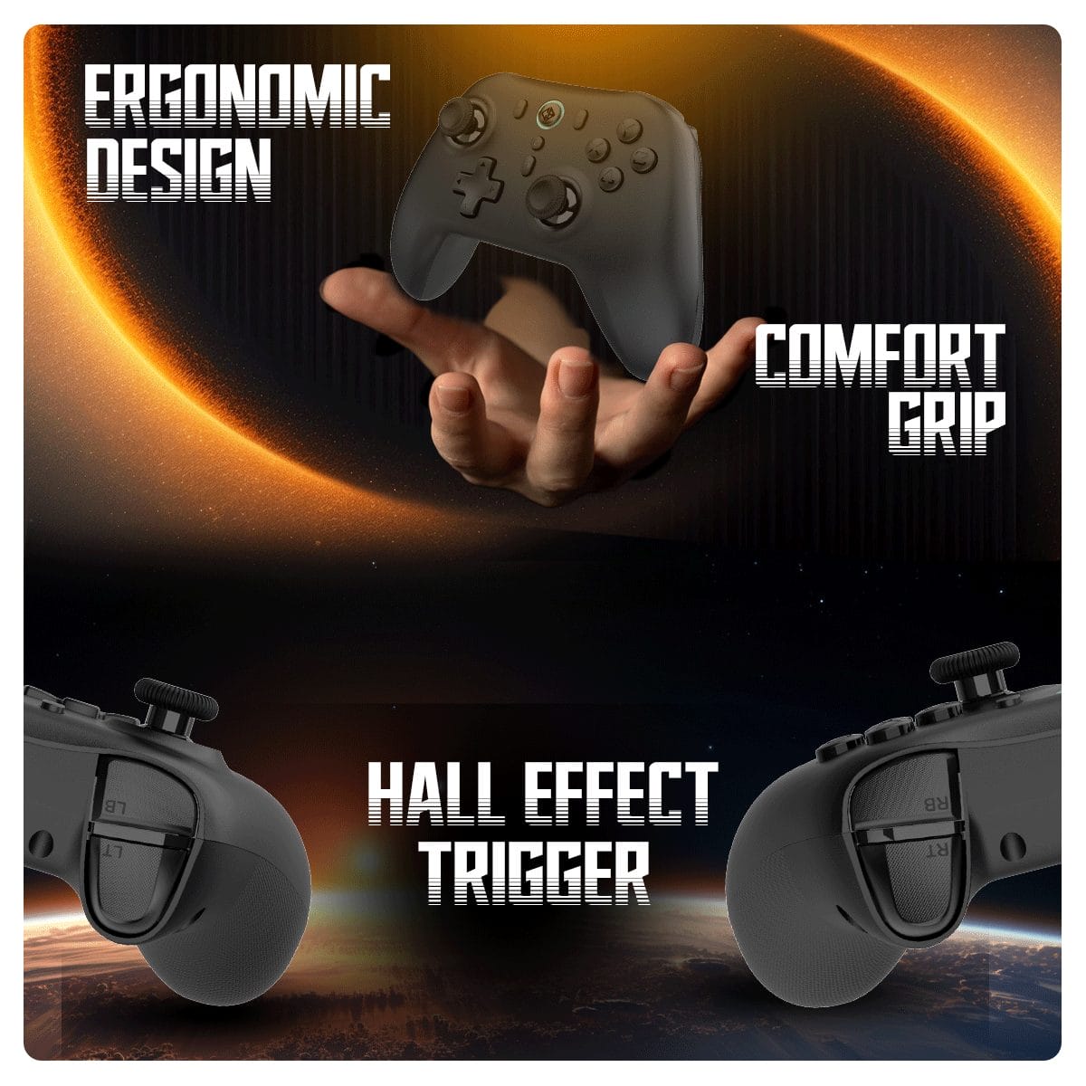 Cosmic Byte Blitz Wireless Plus Wired Black Game Controller