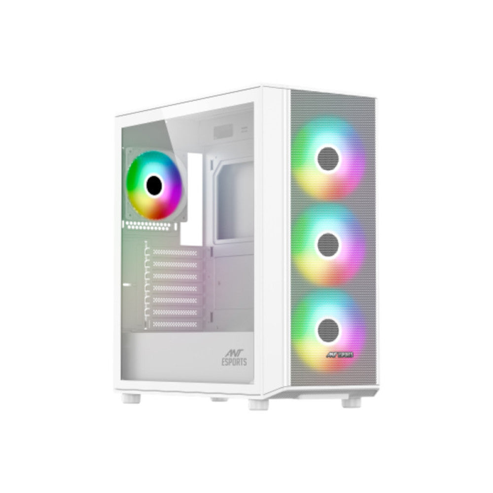 Ant Esports 411 Air ARGB (E-ATX) Mid Tower Gaming Cabinet - White