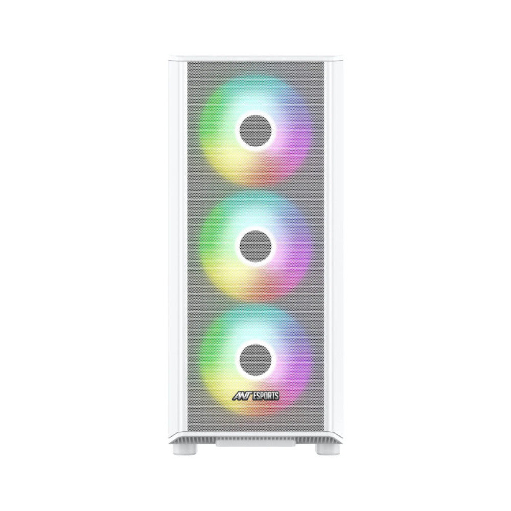 Ant Esports 411 Air ARGB (E-ATX) Mid Tower Gaming Cabinet - White
