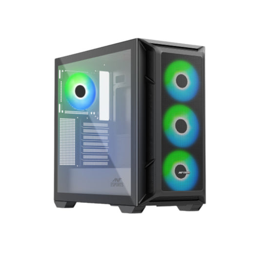 Ant Esports 611 Air ARGB (ATX) Mid Tower Gaming Cabinet - Black