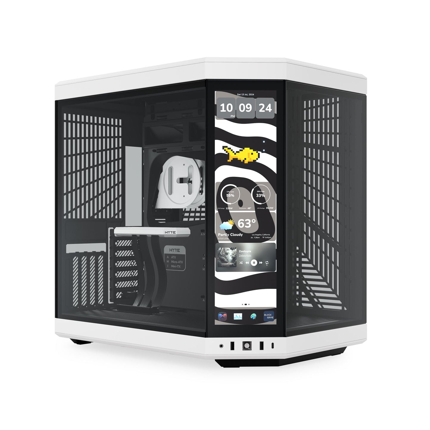 HYTE Y70 Touch Infinite Dual Chamber ATX Mid-Tower Cabinet - Panda