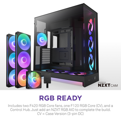 NZXT H9 Flow RGB Plus 2025 Edition E-ATX Mid Tower Case