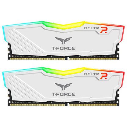 TeamGroup T-Force Delta RGB 32GB (16GBx2) DDR4 3200MHz Desktop RAM (White)
