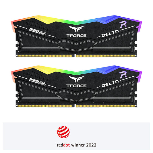 TeamGroup T-Force Delta RGB 32GB (16GBx2) DDR5 7200MHz Desktop RAM (Black)