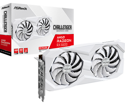 ASRock AMD Radeon RX 6600 Challenger White 8GB GDDR6