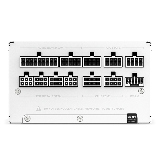 NZXT C850 Gold ATX 3.1 850 Watt 80 PLUS Gold Fully Modular Power Supply (White)