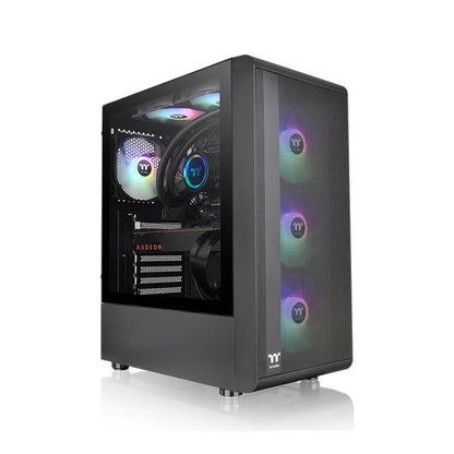 Thermaltake S200 TG ARGB Mid Tower Gaming Cabinet - Black