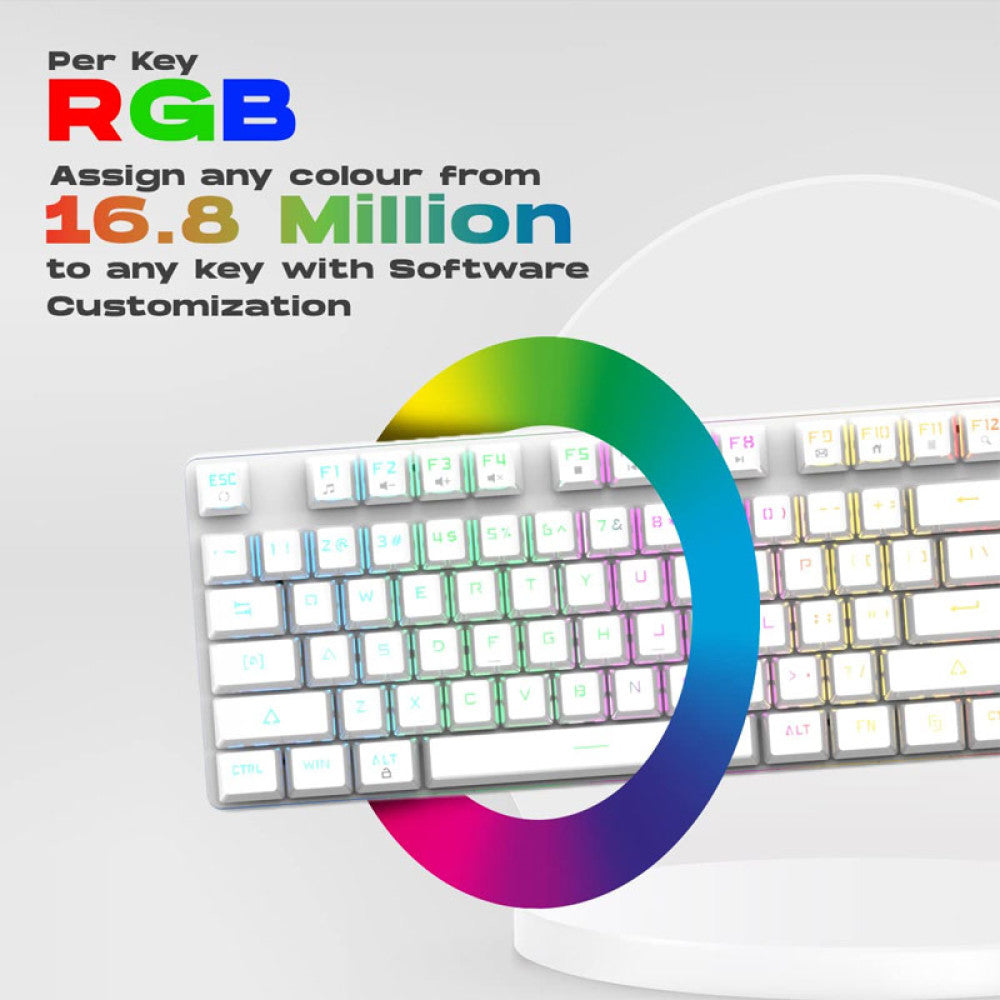 Cosmic Byte Firefly Outemu Red Switch TKL RGB Mechanical Keyboard - White