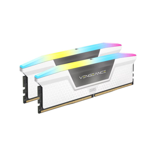 Corsair Vengeance RGB 32GB (16GBX2) DDR5 6000MHz C36 RAM — White