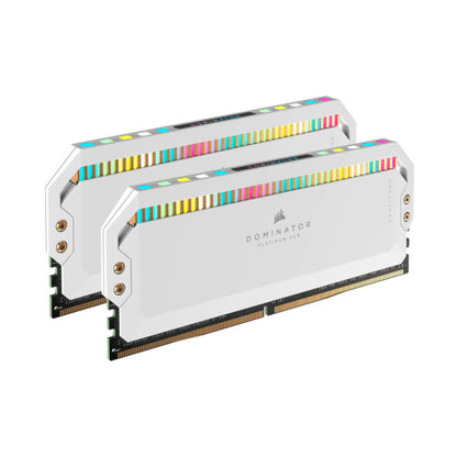 Corsair Dominator Platinum RGB 32GB (2x16GB) DDR5 6200MHz C36 RAM - White