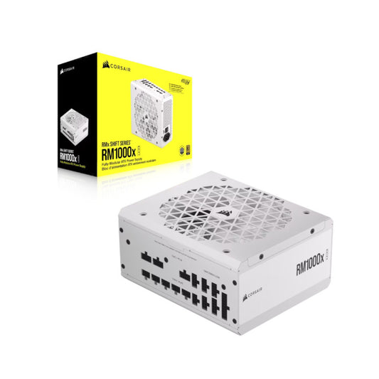 Corsair RMx Shift Series RM1000x — 1000 Watt Fully Modular 80+ Gold Power Supply (White)