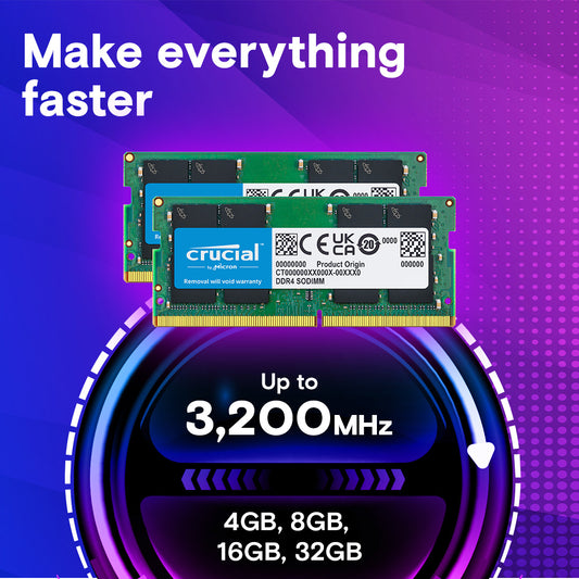 Crucial 16GB 3200MHz CL22 DDR4 Laptop RAM