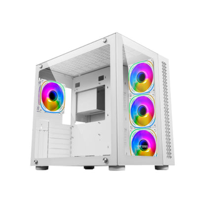 Ant Esports Crystal ARGB (E-ATX) Mid Tower Gaming Cabinet - White
